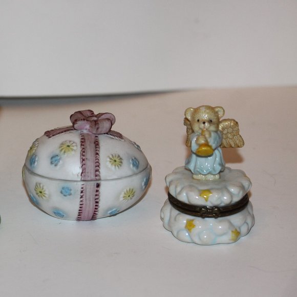 RUSS Bunny Vase, Lefton Trinket Egg, Bear Angel Trinket Pocelain Ceramic - Picture 3 of 6
